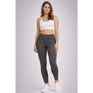 Lululemon Gray Pants Women size 12 Asymmetrical Faux Wrap Front Slouchy Crop